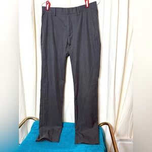 Banana Republic No-Iron Tailored Slim Fit Dress Pants Men 30Wx32L‎ Gray Straight